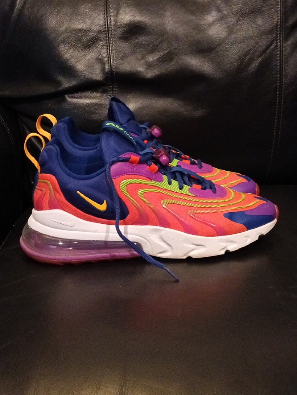 Nike Air Max 270 React Bold Purple, Pink & Yellow Sneakers